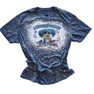 American Badass Kid Rock Bleached Heather Navy Gildan Tshirt